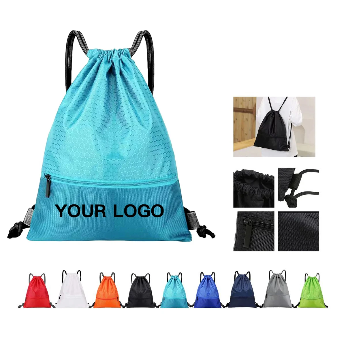Durable Oxford Drawstring Bag for Gym or School Gear 1