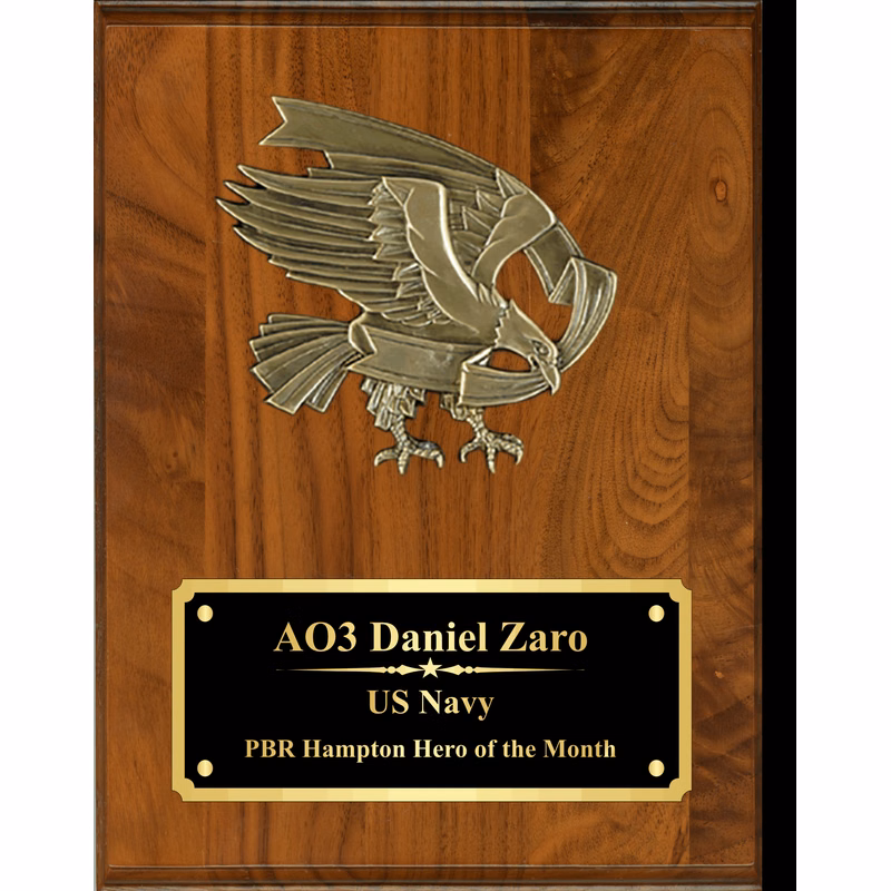 Plaque with Cast Bronze Eagle Mount