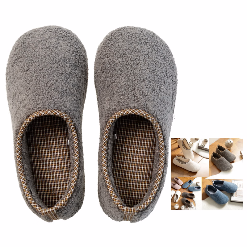 Women Fuzzy Curly Fur Memory Foam Loafer Slipper