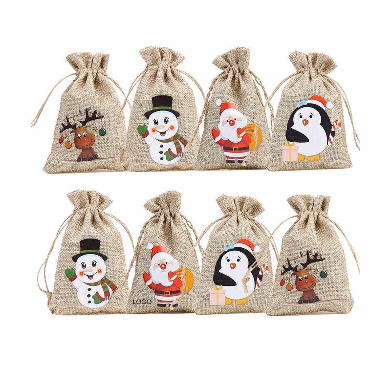 Christmas Jute Burlap Bags