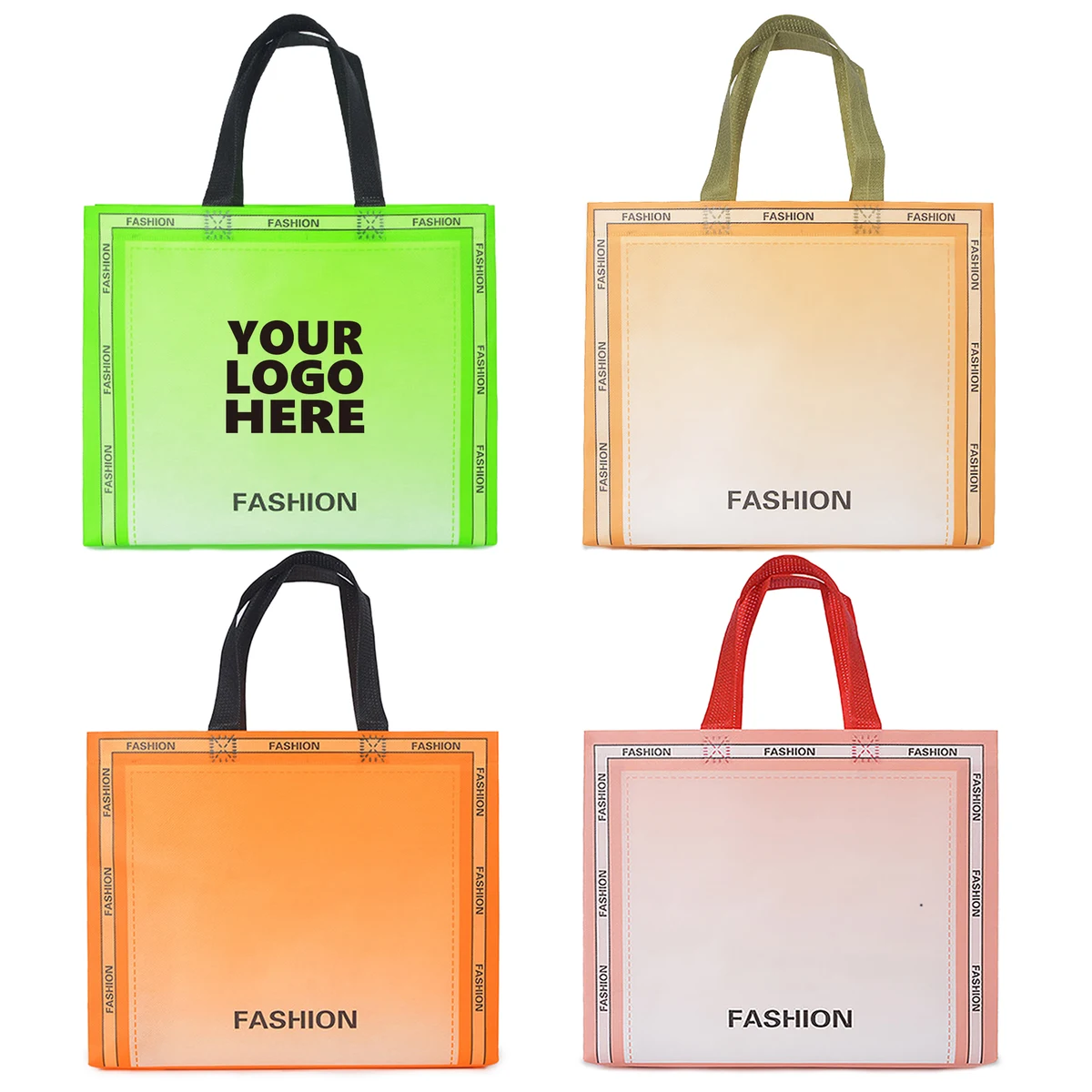 Gradient Color Non-Woven Grocery Tote Gift Bag 1