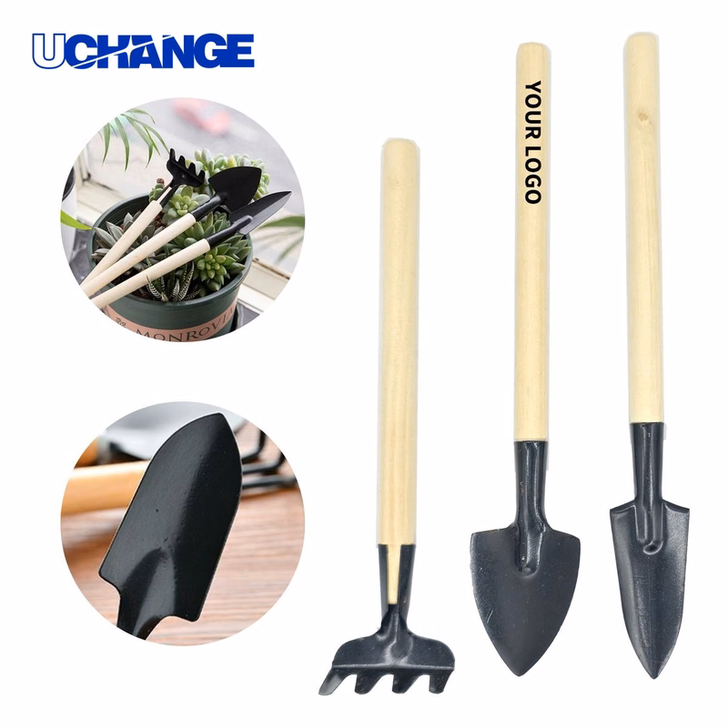 Garden Tool Set with Wood Handle