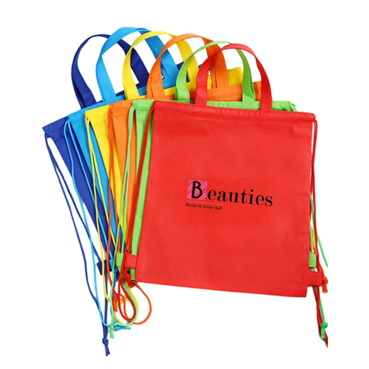 Non-Woven Drawstring Backpack With Handles 1