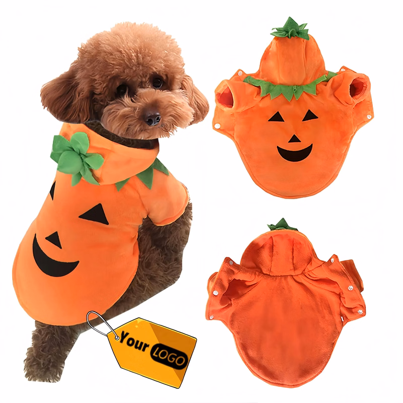 Trendy Pet Halloween Pumpkin Costume For Dogs Funny And Cozy
