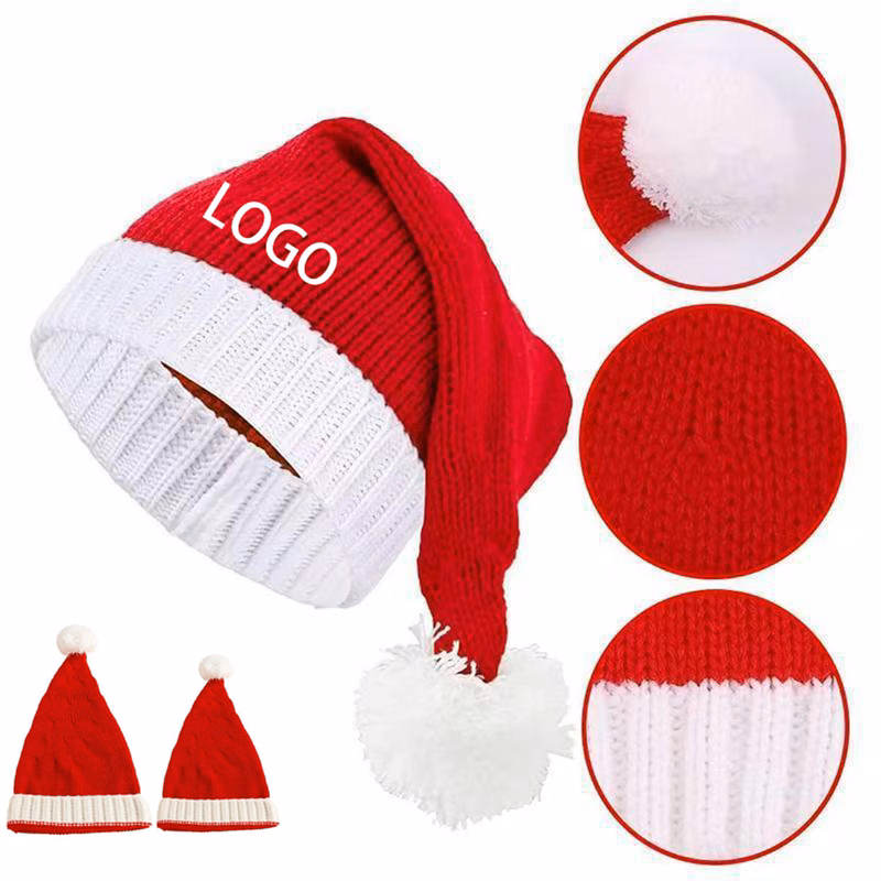 Christmas Knit Pom-Pom Family Hat