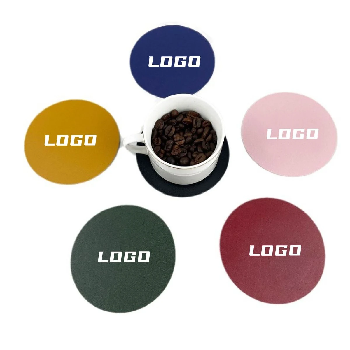 4" Leather Round Heat Insulation Coaster 1