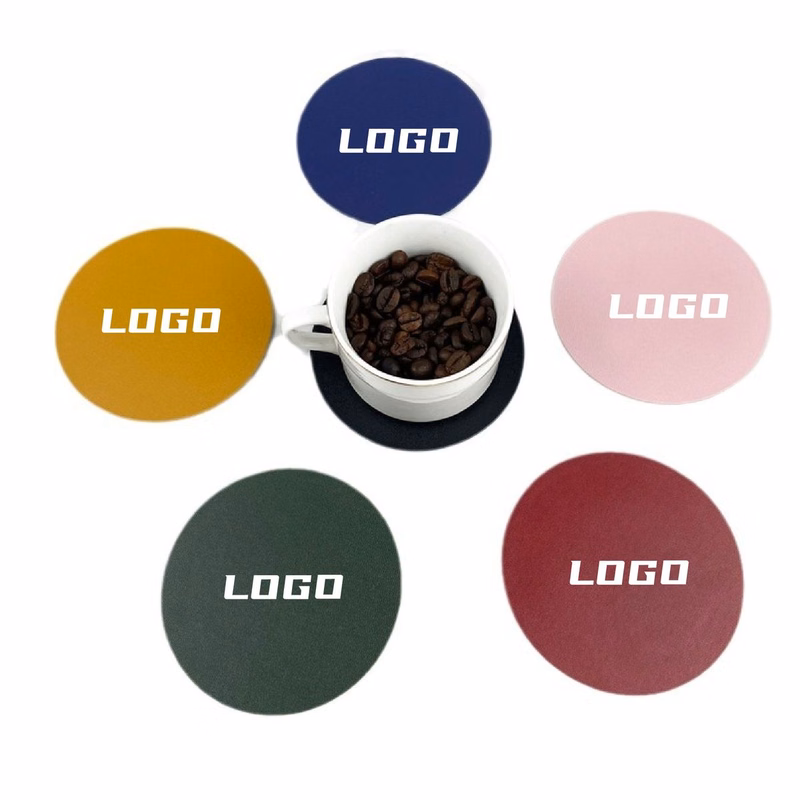 4" Leather Round Heat Insulation Coaster