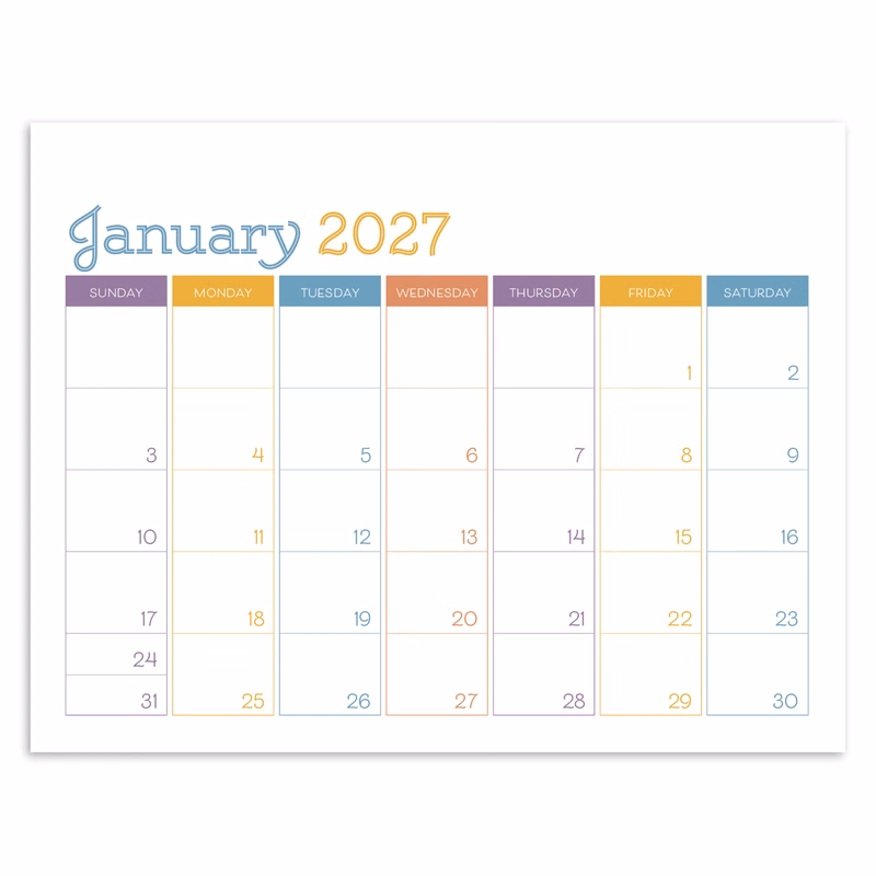 Triumph® Calendars Small Monthly Desk Pad - Colors