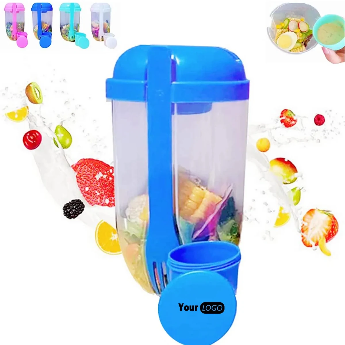 1000ML Salad Shaker / Bowl Container Set 1