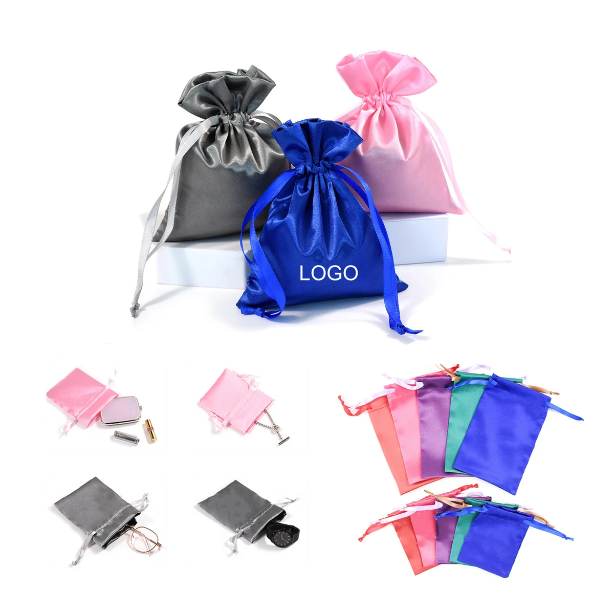 Satin Drawstring Storage Bag 1