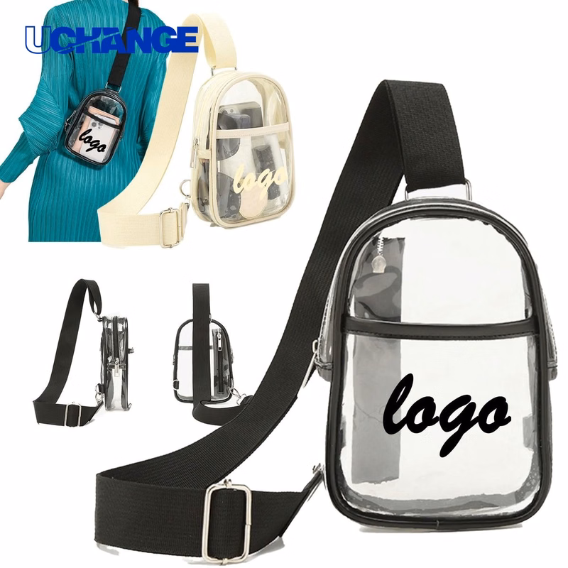 Transparent PVC Crossbody Chest Bag