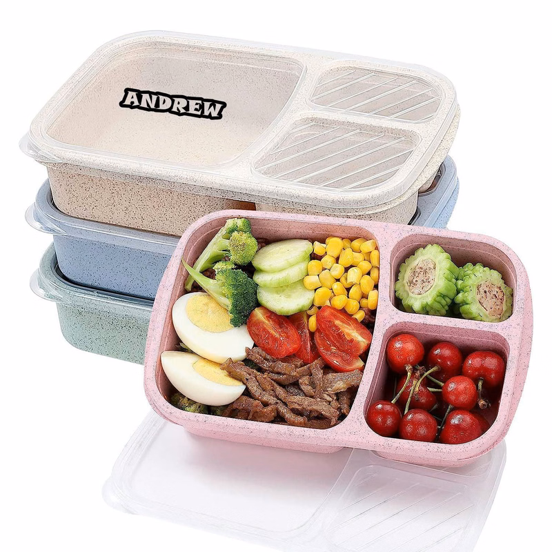 Wheat Straw Compartment lunch Box