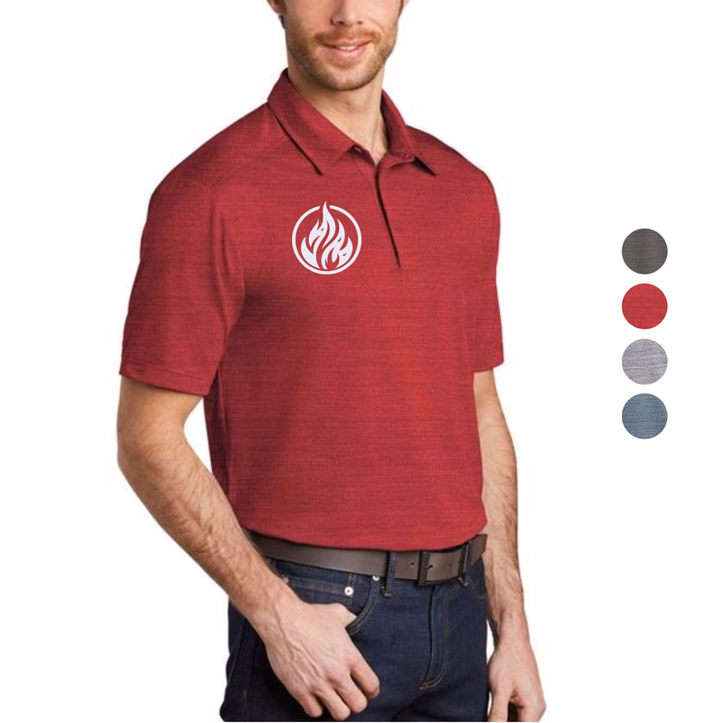 Port Authority Stretch Heather Polo w/ Screen Print 5.2 oz.