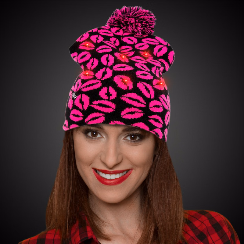 Light Up Lips Knit Hat