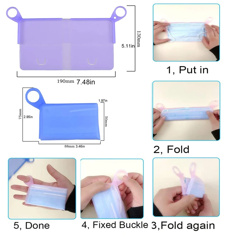 Foldable Silicon Silicone Facemask Clip 1