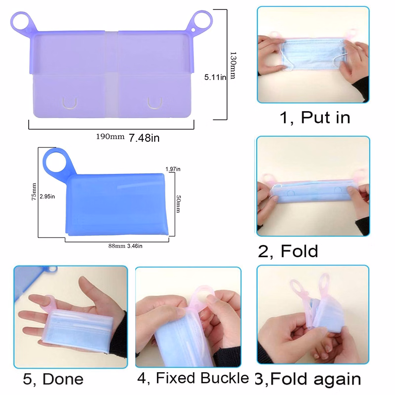 Foldable Silicon Silicone Facemask Clip