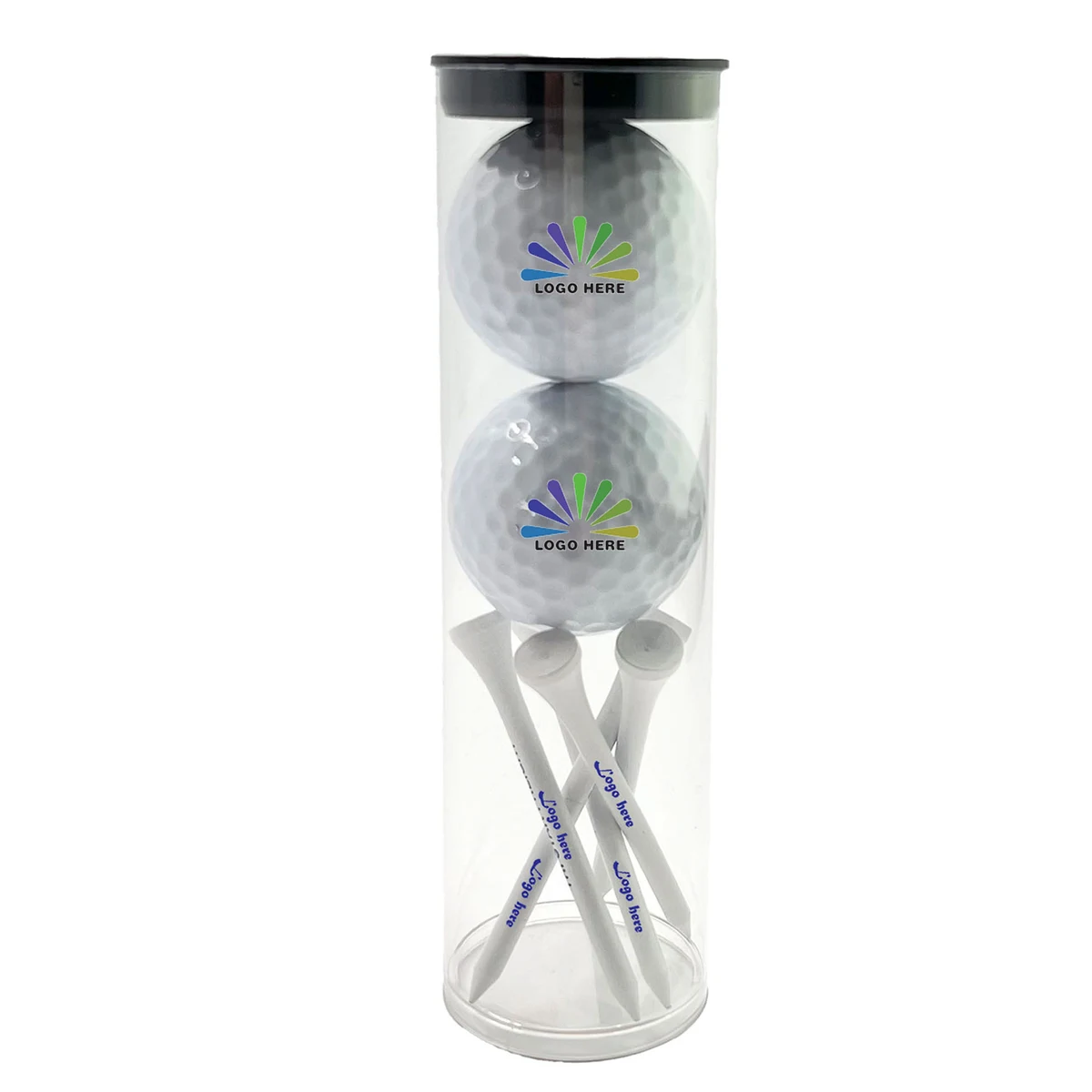 Premium Custom Golf Ball & Wooden Tee Set 1