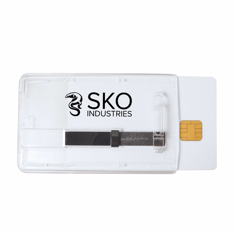 2.45" W x 4.18" H - Vertical Rigid Card Holder (1 Color Imprint)