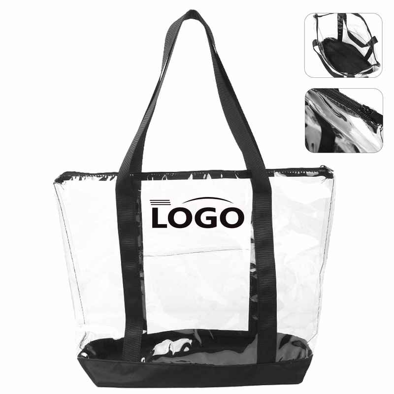 Clear PVC Beach Tote ?C Stylish and Roomy Design