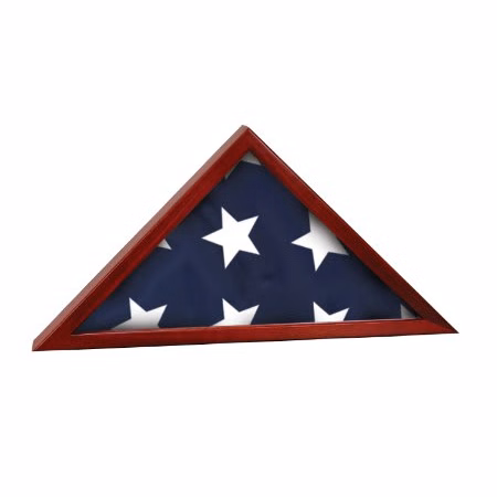 16 1/4" x 8 1/4" Rosewood Finish Flag Display Case