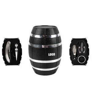 5 In 1 Wine Opener With Silver Barrel Shaped Case 1