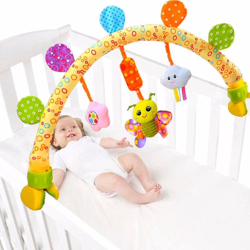 Baby Crib Stroller Accessory Pram Arch Activity Bar Toy