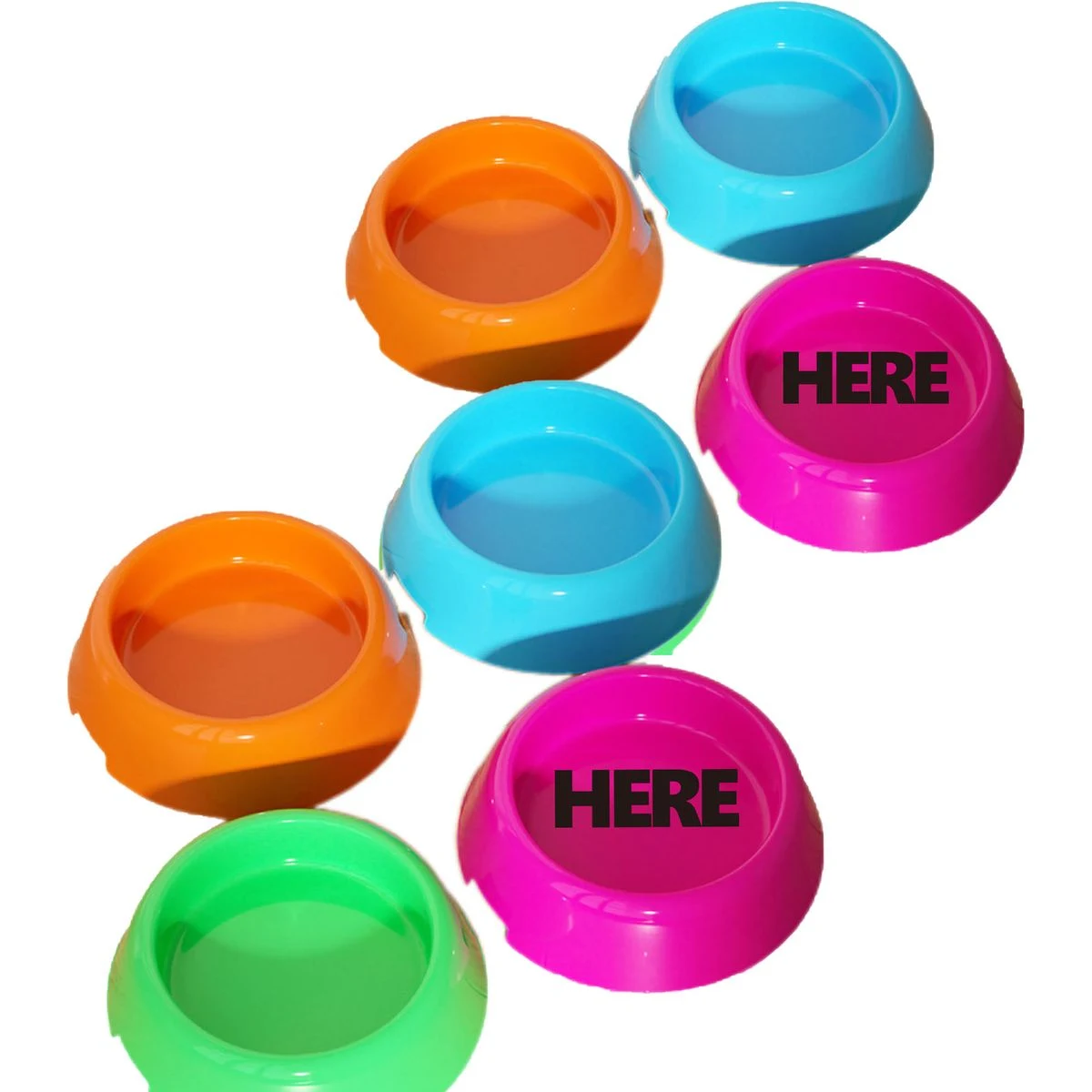 MOQ 20 Plastic Candy-Colored Pet Bowl 1
