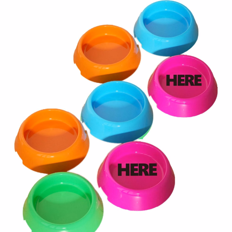 MOQ 20 Plastic Candy-Colored Pet Bowl