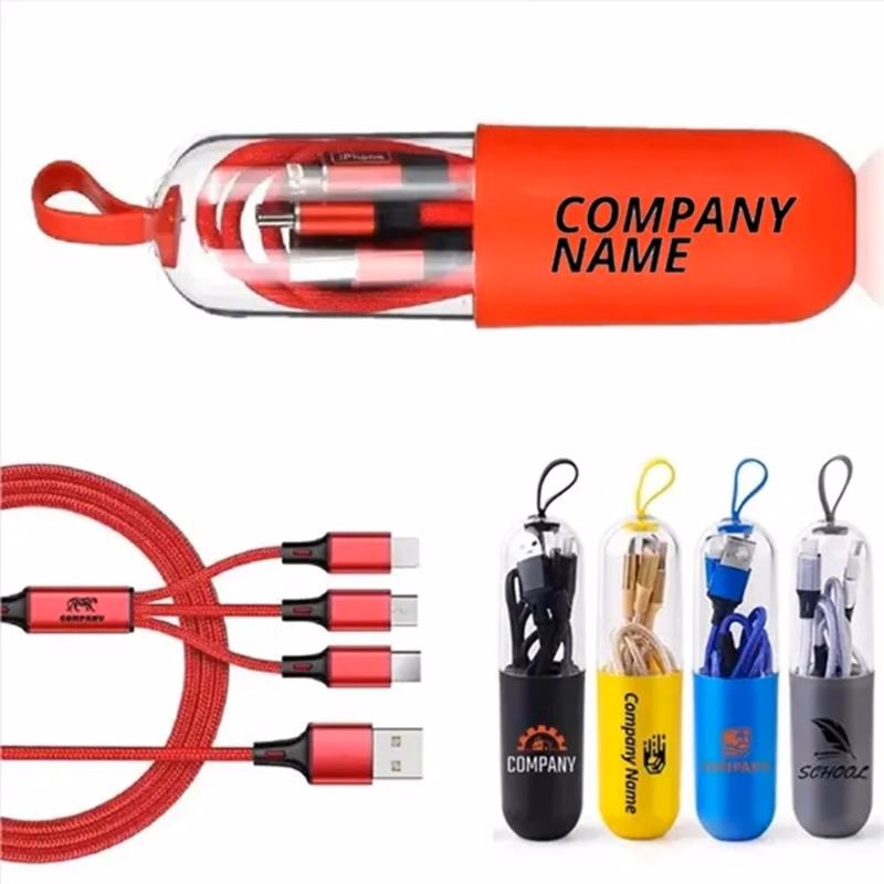 3 in 1 Fast Charging Cable with Capsule
