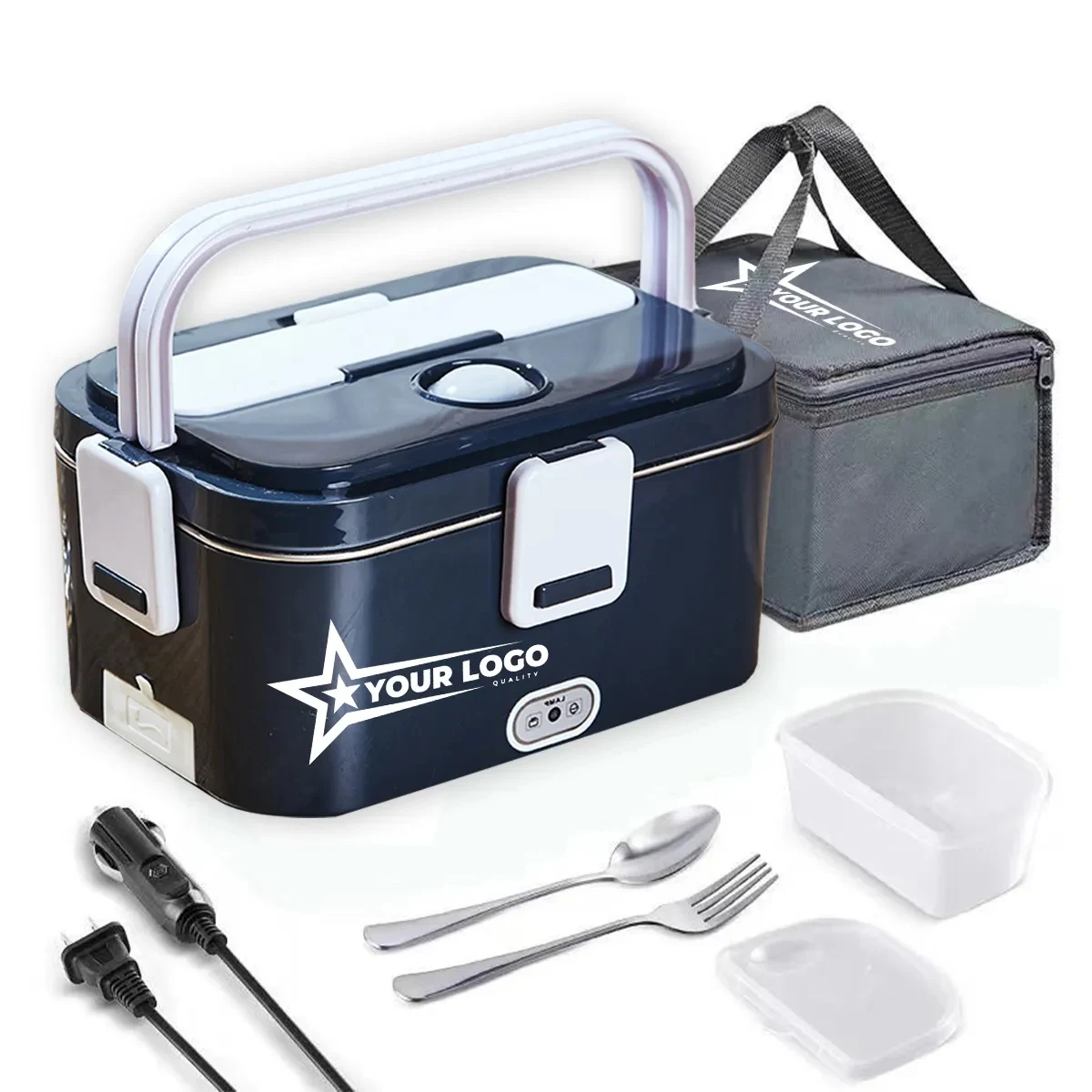 3-in-1 Portable Food Heated Electric Lunch Box Kits 1