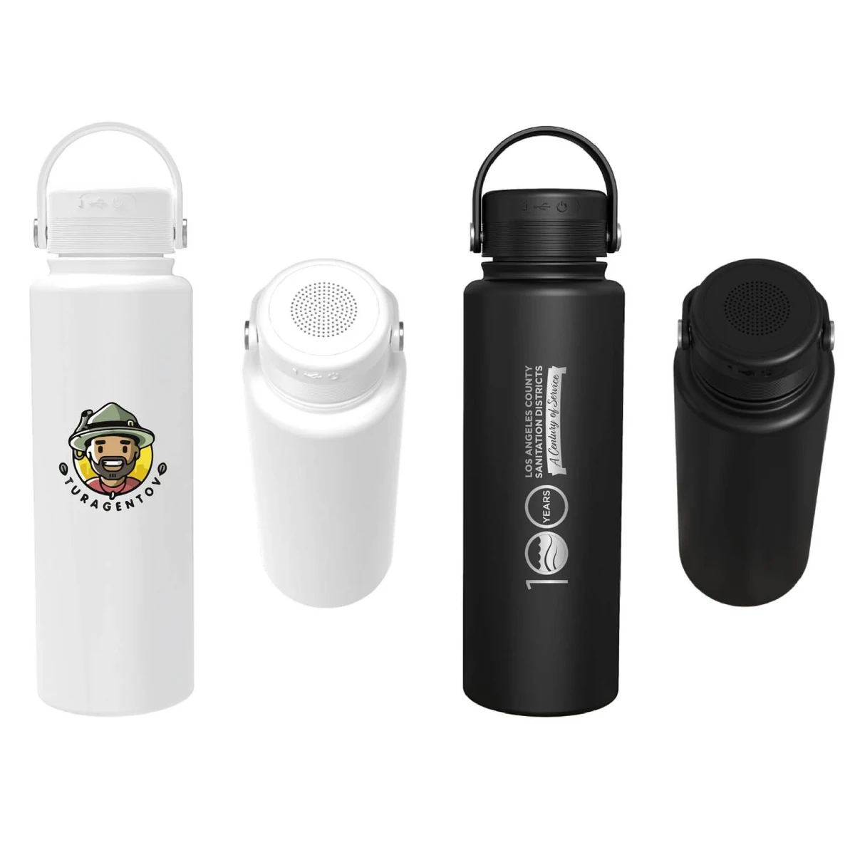 Double Wall Wireless Bluetooth Bottle, 40 oz., custom water bottle with logo imprint 1