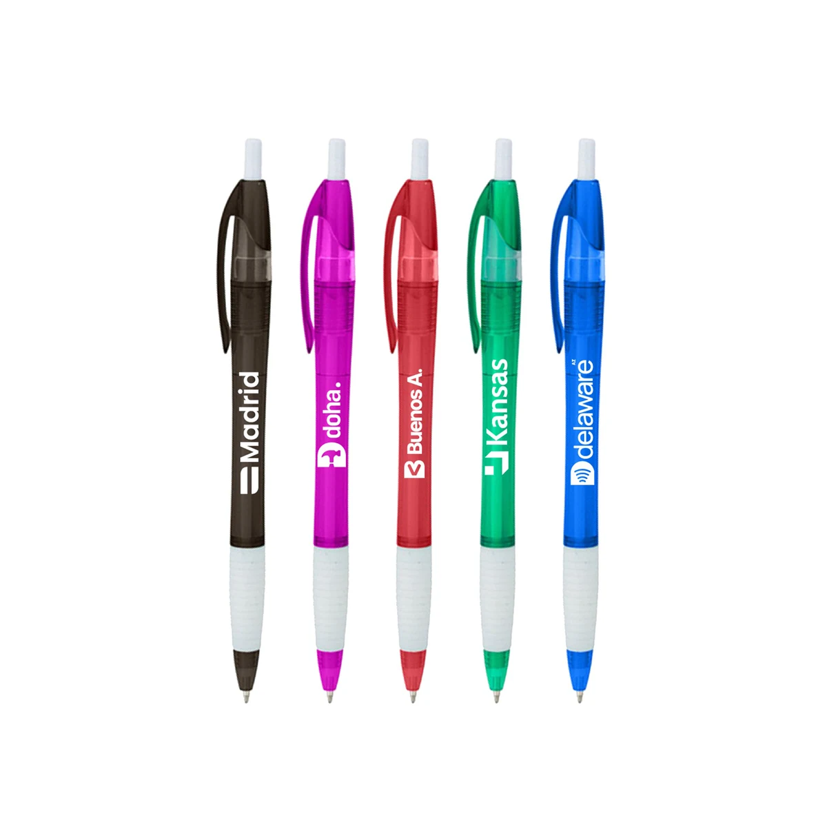 Slimster Translucent Gripped Click Pen 1