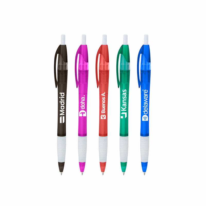 Slimster Translucent Gripped Click Pen