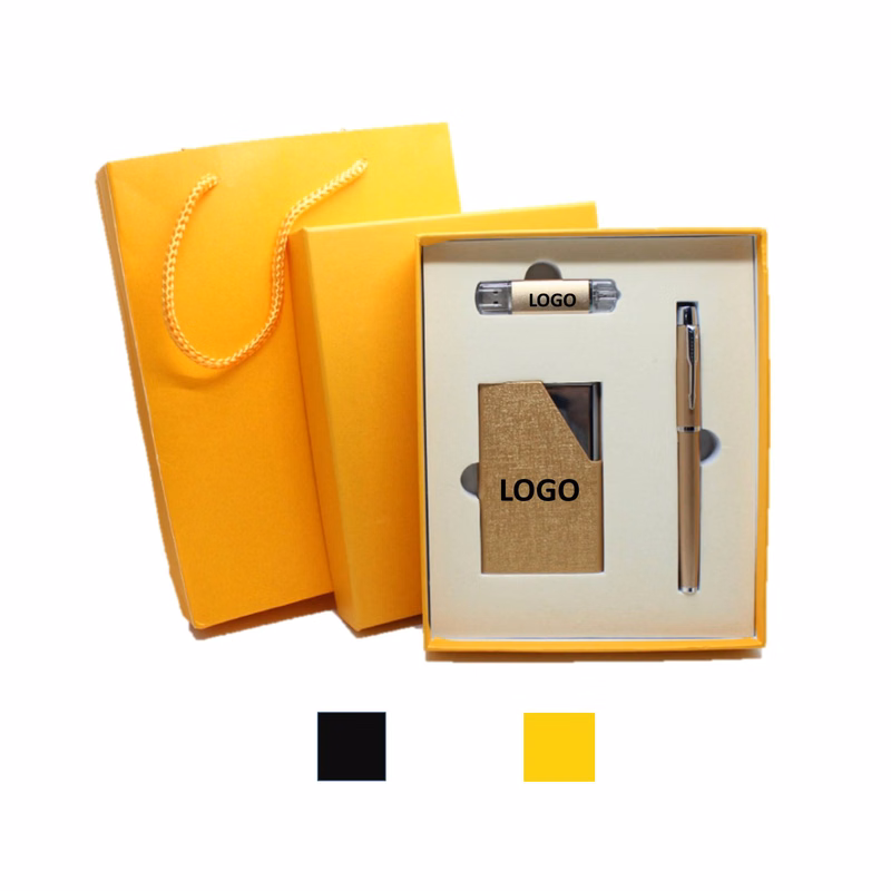 Usb Drive Card Holder With Pen Business Gift Box