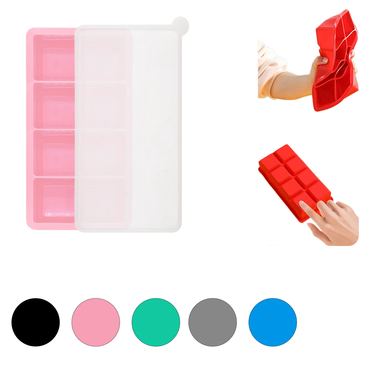 MOQ 30 Rectangular Ice Container Set with Lid 1