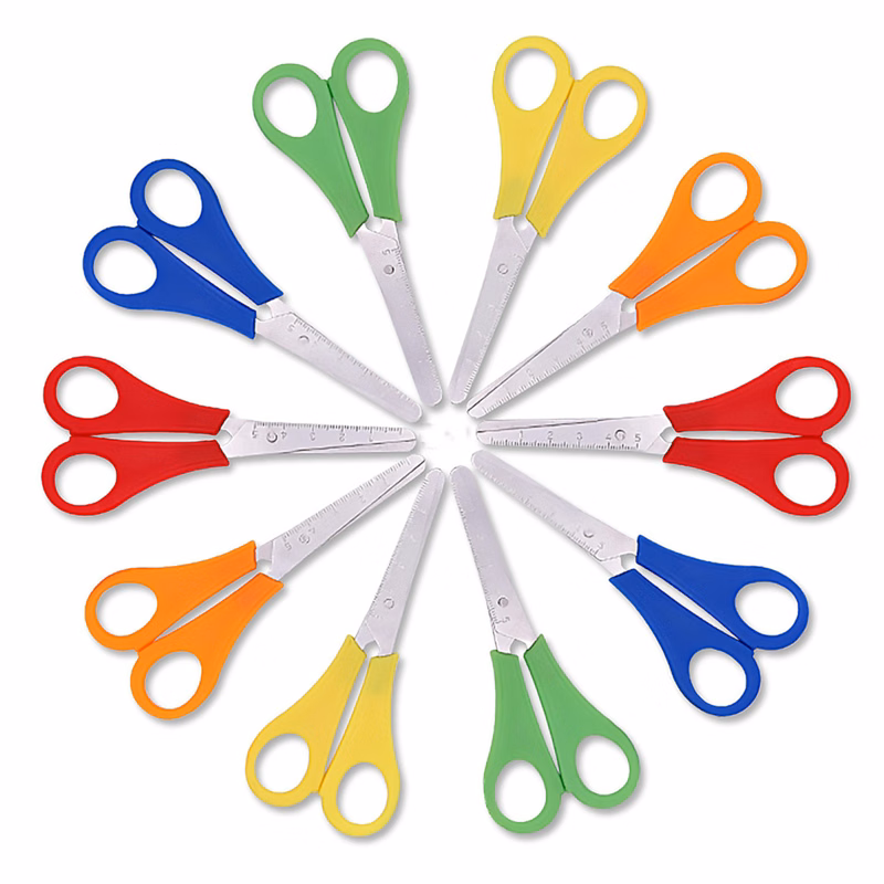 Polypropylene Safety Scissorts w/Ruler