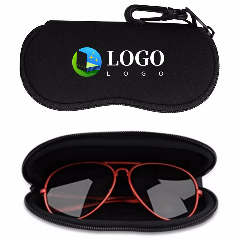 Neoprene Zipper Sunglasses Soft Case With Belt Clip