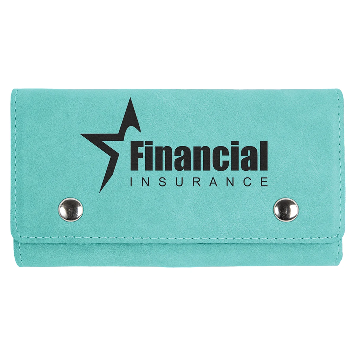 Teal Leatherette Card & Dice Set 1