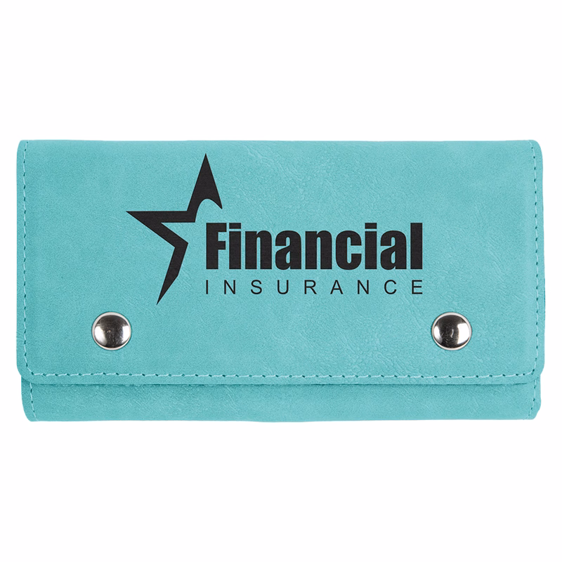 Teal Leatherette Card & Dice Set