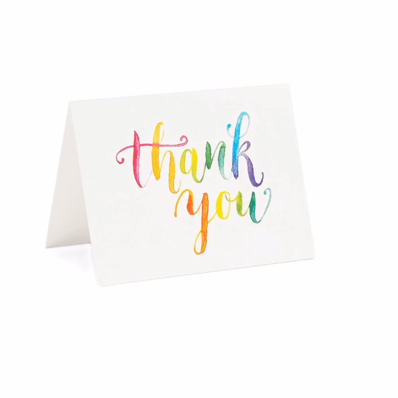 After-sales ,postcard, greeting , printed folded card