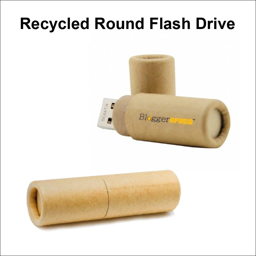 Recycled Round Flash Drive / USB - 128 MB Memory 1