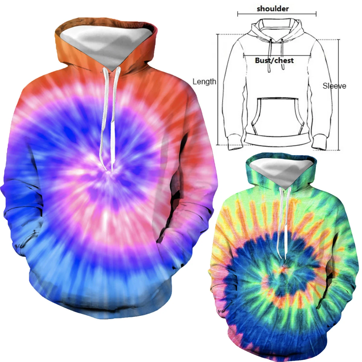 Hoodies Pullover Unisex Sweatshirt 3D Graphic Hoodies, custom hoodie or sweatshirt with logo imprint 1