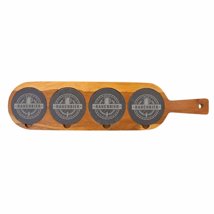 Lilly Acacia Wood & Slate Serving Board