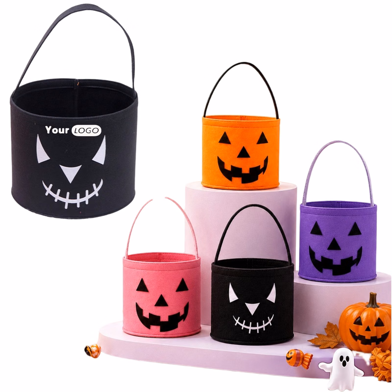 Halloween Felt Pumpkin Tote