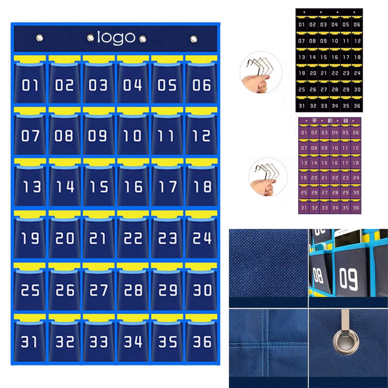 Wall-Mounted Classroom Mobile Phone Storage Bag
