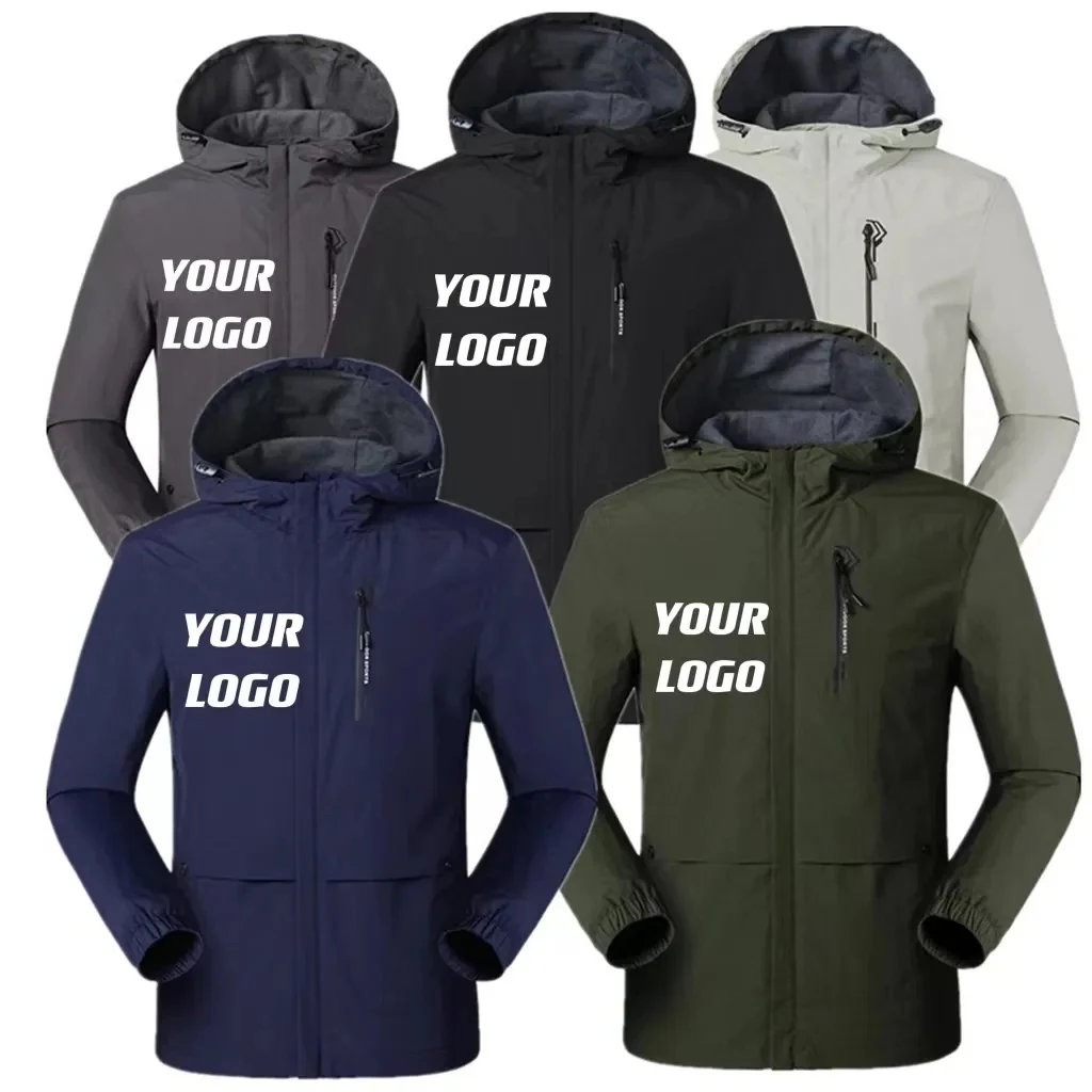 Custom Windproof Winter Coat Outdoor Hooded Rain Jackets 1
