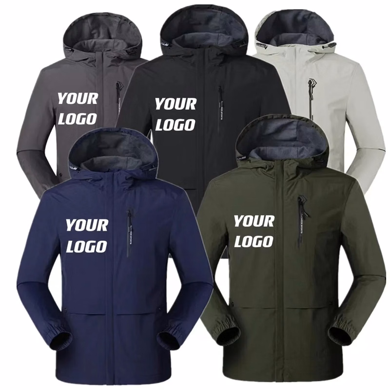 Custom Windproof Winter Coat Outdoor Hooded Rain Jackets