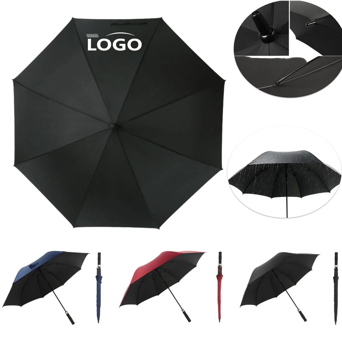 MOQ 10 27" Long Handled Golf Umbrella 1
