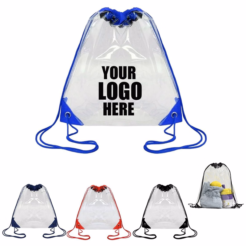Touchdown Clear Drawstring Backpack