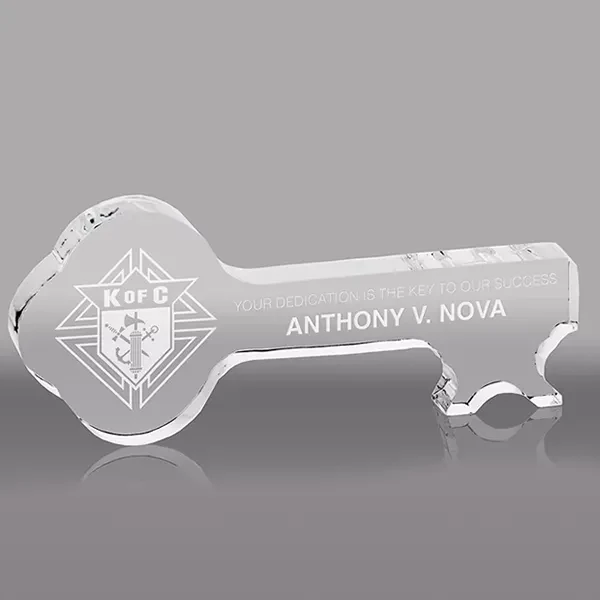 Key Shape Crystal Paperweight 1